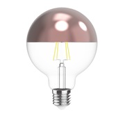 Photograph: 4W LED Classic Deco Clear Dimmable G80 Globe Lamp With Rose Gold Top - E27, 2700K