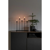 Photograph: 5 Bulb Metal Candlestick, Black, Amber Led, Dimmer, IP20