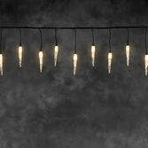 Photograph: 50 Amber Frozen Icicle Set, Black Soft Cable 31V