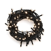 Photograph: 600 Warm White Led Light Set Black Wire, IP20 trafo