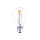 Photograph: 7.3W B22 Warm White Dimmable Clear Gls Led Filament Lamp - 2700K