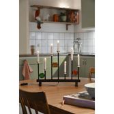 Photograph: 7 Bulb Black Metal Candlestick with colour decoration, IP20