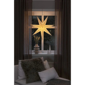 Photograph: 7 Point Hanging Paper Star 78cm Grey with Cord Set 230V