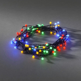 Photograph: 80 Led Multi-Colour Cherry Light Set Black Wire IP20