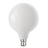 Photograph: 8W B22 OPAL DIMMABLE LED 125MM GLOBE LED LAMP - 2700K