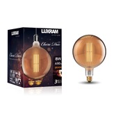 Photograph: 8W LED Classic Deco Gold Finish Dimmable Globe Lamp With Decorative Filament - E27, 1800K