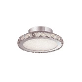 Photograph: Abigail Small Flush Led Crystal Bathroom Ceiling Light - 3000K, IP44