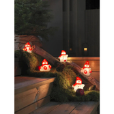 Photograph: Acrylic light Set Snowmen 5pcs/set, 5x8 Warm White Led, IP20