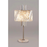 Photograph: Alol Satin Nickel/Clear 4 Light Crystal Table Lamp