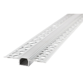 Photograph: Aluminium LED Strip Profile Narrow Plaster-In Recessed 1M With Frosted Diffuser For Max 10MM Width Strip