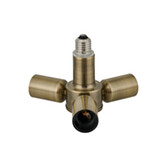 Photograph: Apito 1 to 3 E27 Converter Antique Brass Lampholders