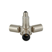 Photograph: Apito 1 to 3 E27 Converter Polished Nickel Lampholders