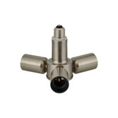 Photograph: Apito 1 to 3 E27 Converter Satin Nickel Lampholders