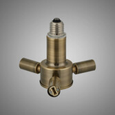 Photograph: Apito 1 to 3 E27 To G9 Converter Antique Brass Lampholders