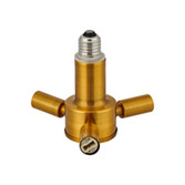 Photograph: Apito 1 to 3 E27 To G9 Converter Gilt Bronze Lampholders