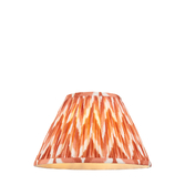 Photograph: Apricot Orange Zigzag Patterned 30cm Lampshade - E14/E27/B22 With Fixed Metal Gimbal