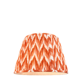 Photograph: Apricot Orange Zigzag Patterned 40cm Lampshade - E14/E27/B22 With Fixed Metal Gimbal