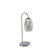 Photograph: Aria Polished Chrome Led Table Lamp With Clear Glass - 4000K