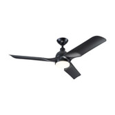 Photograph: Aviateur Matt Black Large Matt Black Led Ceiling Fan Light Complete With Remote - CCT