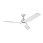 Photograph: Aviateur Matt Black Large Matt White Led Ceiling Fan Light Complete With Remote - CCT