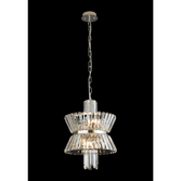 Photograph: Avie 35cm Polished Nickel/Clear 4 Light Crystal Pendant Light