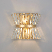 Photograph: Avie Brass/Clear 2 Light Crystal Wall Light
