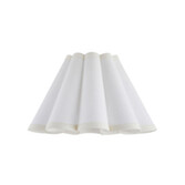 Photograph: Ayla 22cm Vintage White Cotton Tapered Scallop Shade