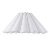 Photograph: Ayla 53cm Vintage White Cotton Tapered Scallop Shade