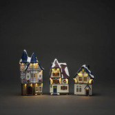 Photograph: B/O 3 small Houses 23 Warm White Led. Timer 6H USB