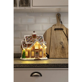 Photograph: B/O Christm.decoration Ginger Bread House 11Led. 3xAA&USB