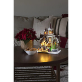 Photograph: B/O Mechanical Christmas Decoration Church 11 Led, music USB