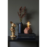 Photograph: B/O Wooden deco.brown-stained, 1 amber Led. Tim.6H 3xAAA&USB