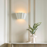 Photograph: Babylon Scollaped Edge Ceramic Wall Light