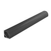 Photograph: Black Aluminium LED Strip Profile Corner Surface Mount 1M With Frosted Diffuser 20 X 20MM For Max 14MM Width Strip
