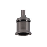 Photograph: Black Chrome E27 Decorative Metal Lampholder With Cable Clamp