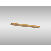 Photograph: Brass No Hole Linear Bar Ceiling Plate - 700mm x 100mm