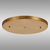 Photograph: Brass No Hole Round Ceiling Plate - 40cm