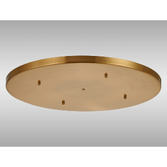 Photograph: Brass No Hole Round Ceiling Plate - 60cm