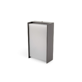 Photograph: Cadiz Aluminium Dark Grey Rectangle Flush Led Wall Light Complete With Opal Polycarbonate Lens - IP65 - 3000K - 450lm