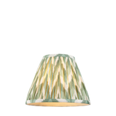 Photograph: Cotswold Green Zigzag Patterned 25cm Lampshade - E14/E27/B22 With Fixed Metal Gimbal