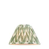 Photograph: Cotswold Green Zigzag Patterned 30cm Lampshade - E14/E27/B22 With Fixed Metal Gimbal