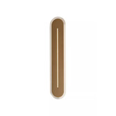 Photograph: Couper Slit Satin Brass FinishOval Led Forward And Backlite Bathroom Wall Light - IP44 - 3000K