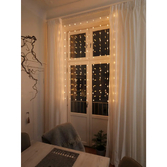 Photograph: Curtain 135x180cm 120 Amber Led, white stars IP20 USB