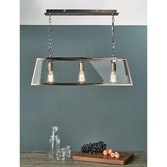 Photograph: Dar Academy ACA0364 3 Light Bar Pendant In Antique Copper Finish