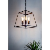 Photograph: Dar Academy ACA8622 4 Light Lantern In Black Finish