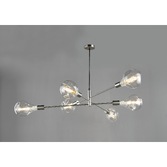 Photograph: Dar Alana ALA0646 6 Light Pendant In Satin Chrome Finish