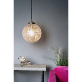 Photograph: Dar Avari AVA0141 Single Pendant In Satin Brass Finish With Clear Frosted Glass