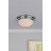 Photograph: Dar Barclay BAR5050 Polished Chrome Large Flush Ceiling Light - IP44