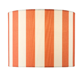 Photograph: Dar Cicada 20cm Orange And White Striped Drum Shade - 20cm