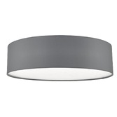 Photograph: Dar Cierro CIE5039 4 Light Flush Ceiling Light In Grey With Frosted Diffuser